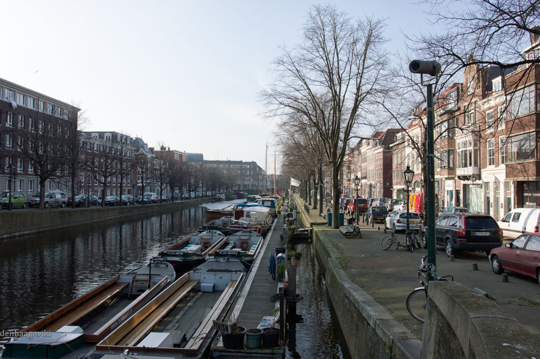 De Bierkade in februari 2015. Deze foto werd gemaakt vanaf de brug van het Zieken richting de Wagenstraat.
