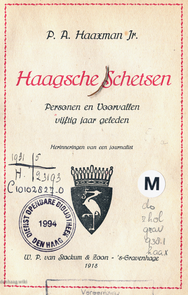 Cover of Haagsche schetsen