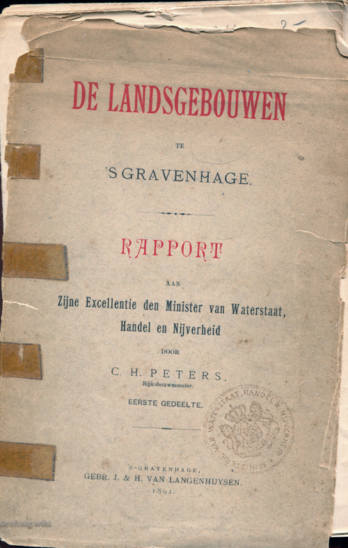 Cover of De Landsgebouwen te 's-Gravenhage